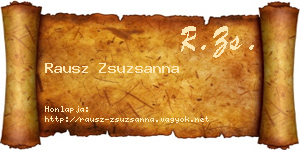 Rausz Zsuzsanna névjegykártya